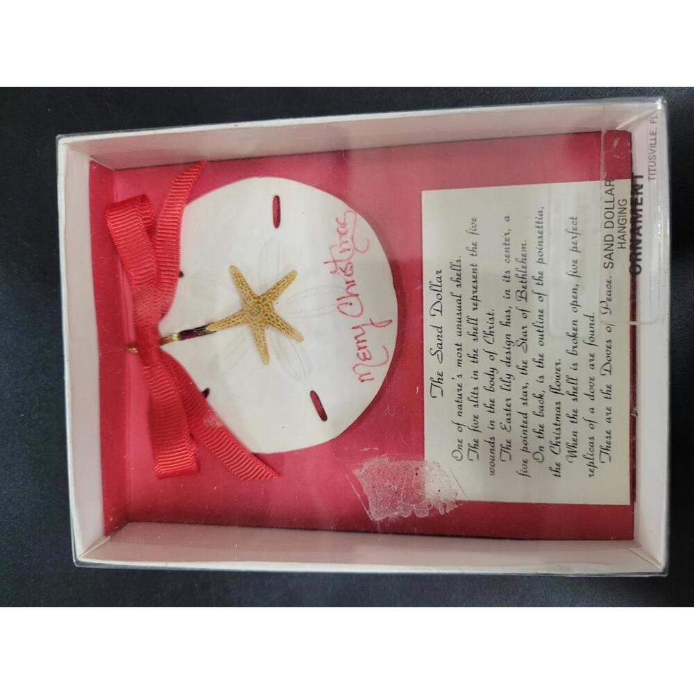 Sand Dollar Christmas Hanging Ornament